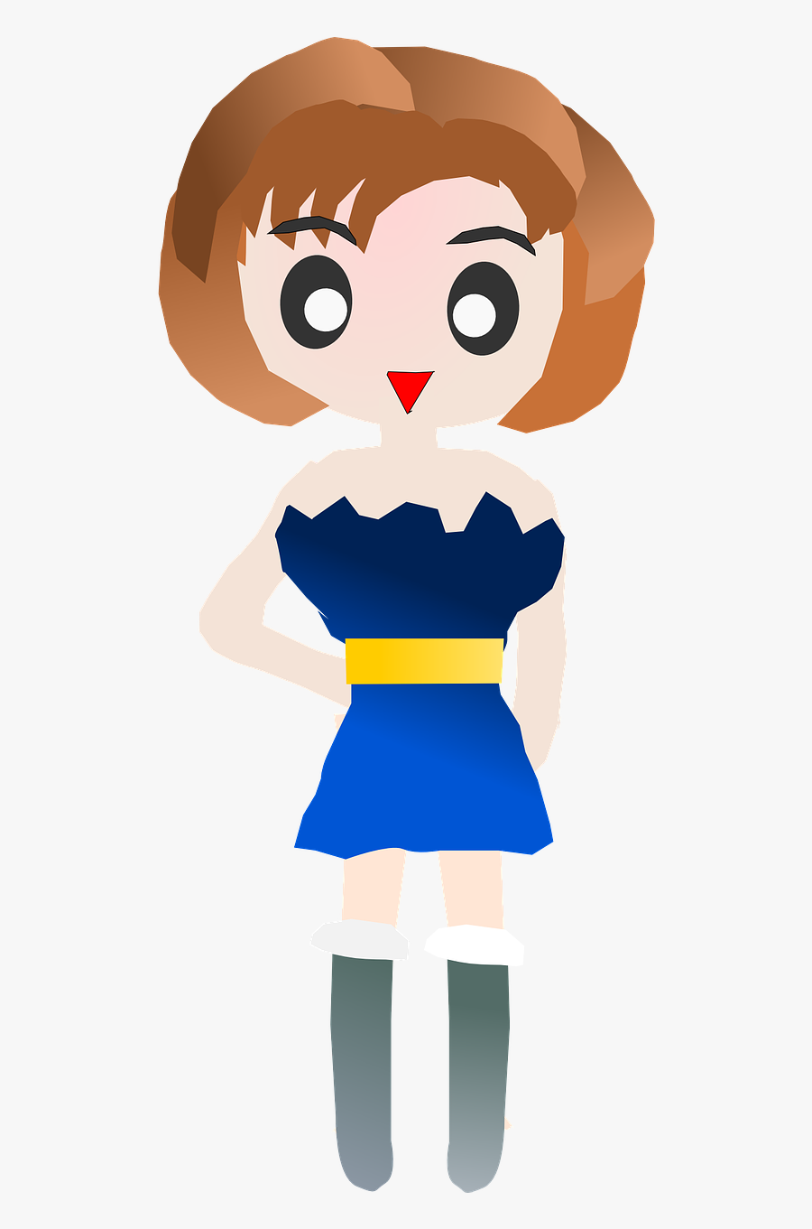 Animated Girl Teenager Png, Transparent Clipart