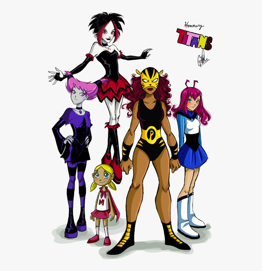 Titan Girls Ii By Rachel1466 - Teen Titan Girls, Transparent Clipart