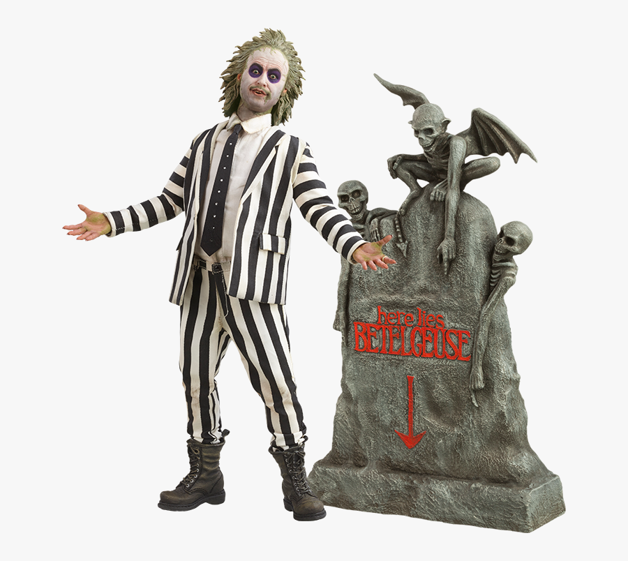 Here Lies Beetlejuice Tombstone - Beetlejuice Figure, Transparent Clipart