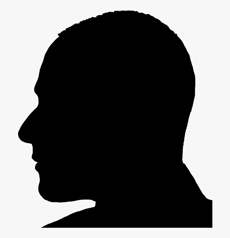 Silhouette Man Head Profile, Transparent Clipart