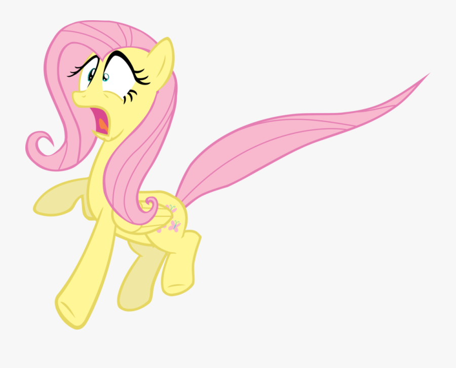 Fluttershy, Safe, Scared, Simple Background, Terror, - My Little Pony Fluttershy Scared, Transparent Clipart