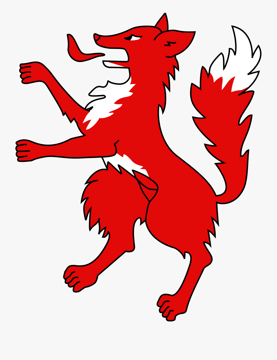 Collection Of Red Fox Clipart - Coat Of Arms With Fox, Transparent Clipart