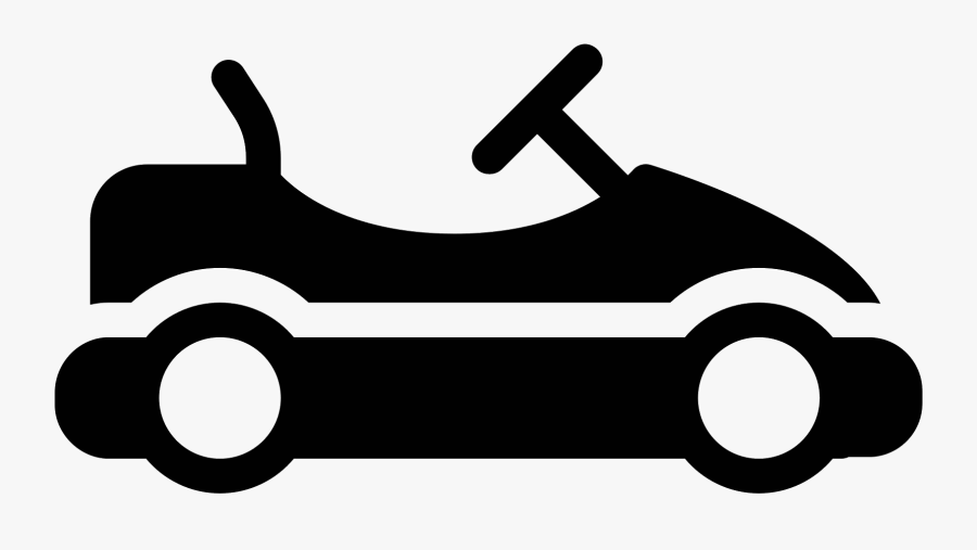 Go Kart Filled Icon - White Black Icon Karting, Transparent Clipart