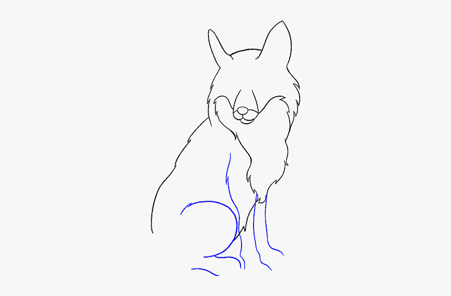 Clip Art Drawing Fox - Sketch, Transparent Clipart