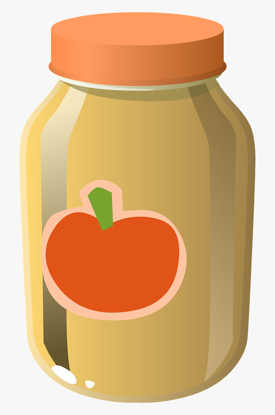 Tomato Sauce, Jar, Glass, Food, Sauce, Homemade, Canned - Apple Sauce Clip Art, Transparent Clipart