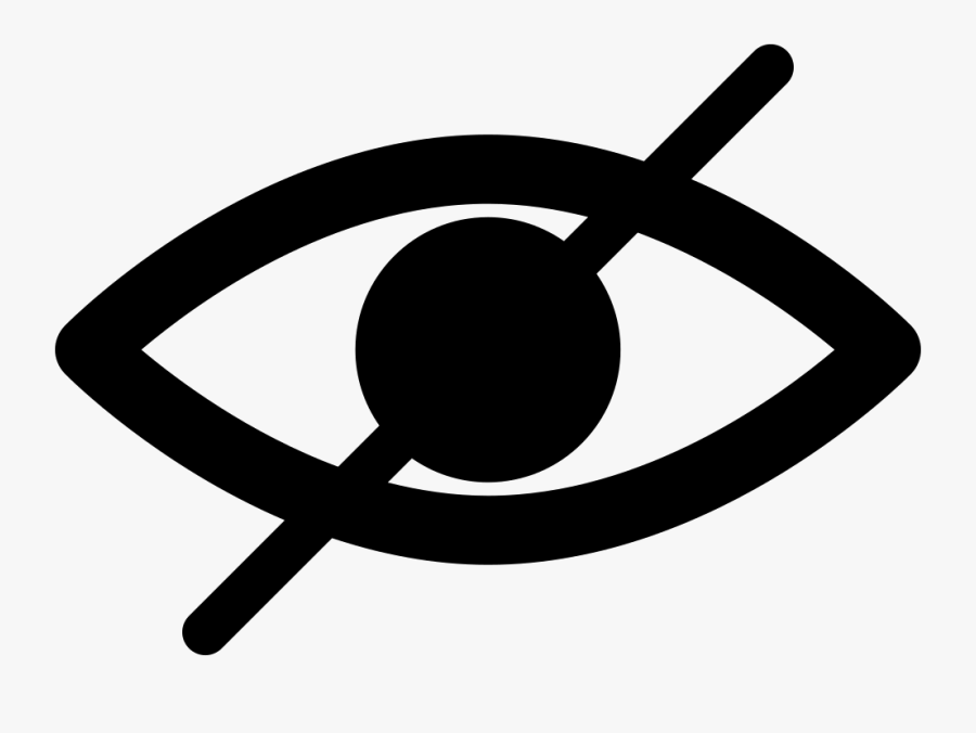 Blind Symbol Of An Opened Eye With A Slash Comments - Blind Symbol Png, Transparent Clipart