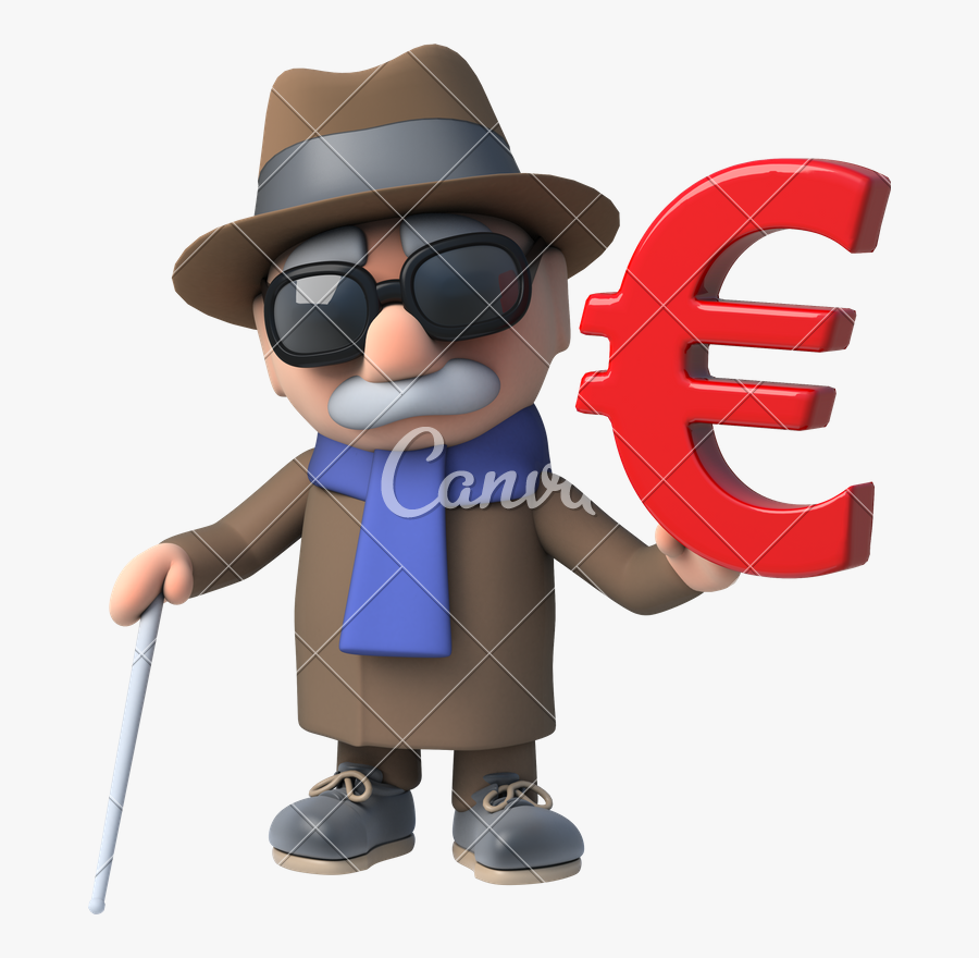 Cartoon Blind Man - Cartoon Of Blind Man, Transparent Clipart