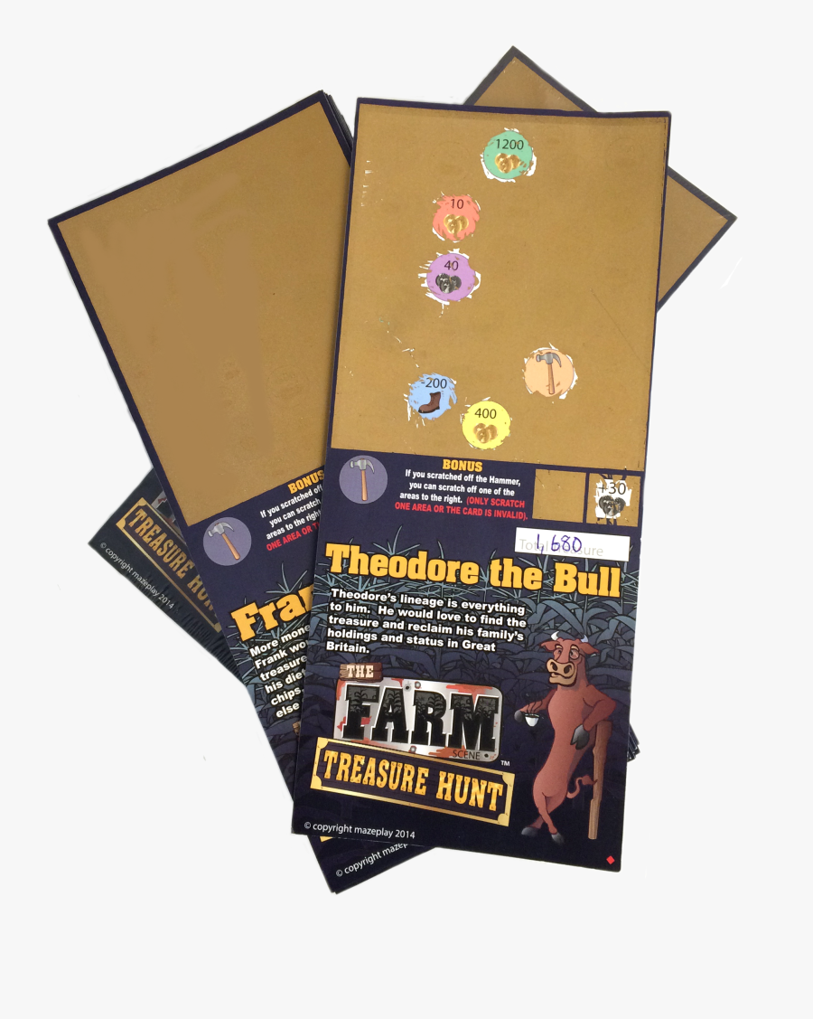 1,000 Treasure Hunt Scratch Cards - Banner, Transparent Clipart