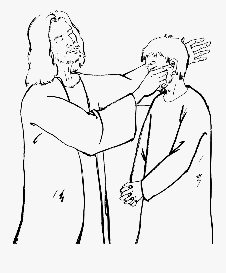 Transparent Png Image & Clipart Free Download - Jesus Heals Man Deaf Colouring Sheet, Transparent Clipart