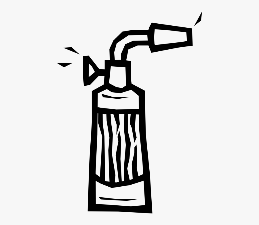Vector Illustration Of Blow Torch Or Blowtorch Fuel, Transparent Clipart