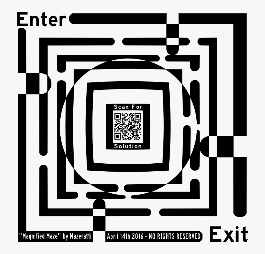 Magnified Maze - Dessin Geometrique Trompe L Oeil, Transparent Clipart