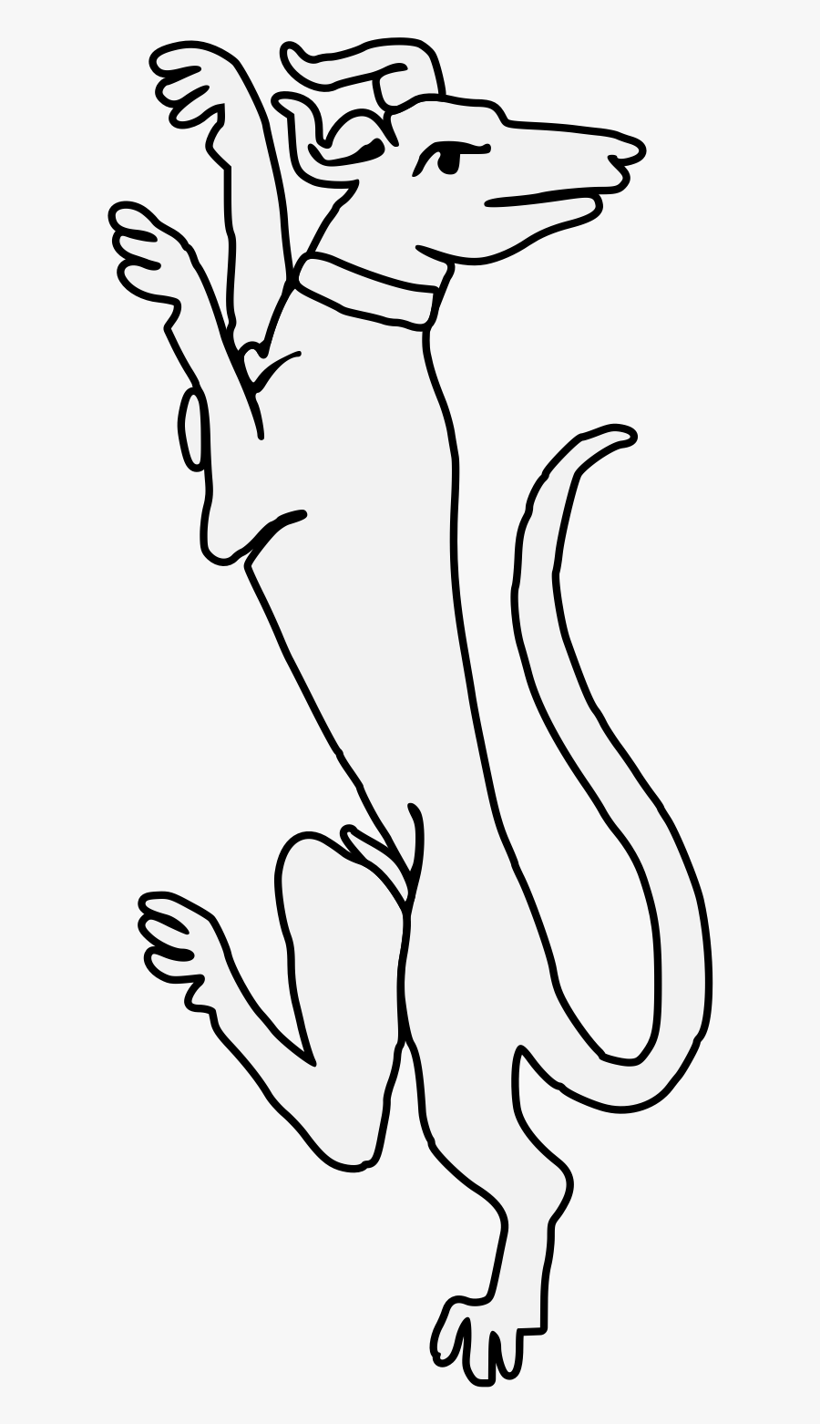 Transparent Greyhound Clipart - Line Art, Transparent Clipart