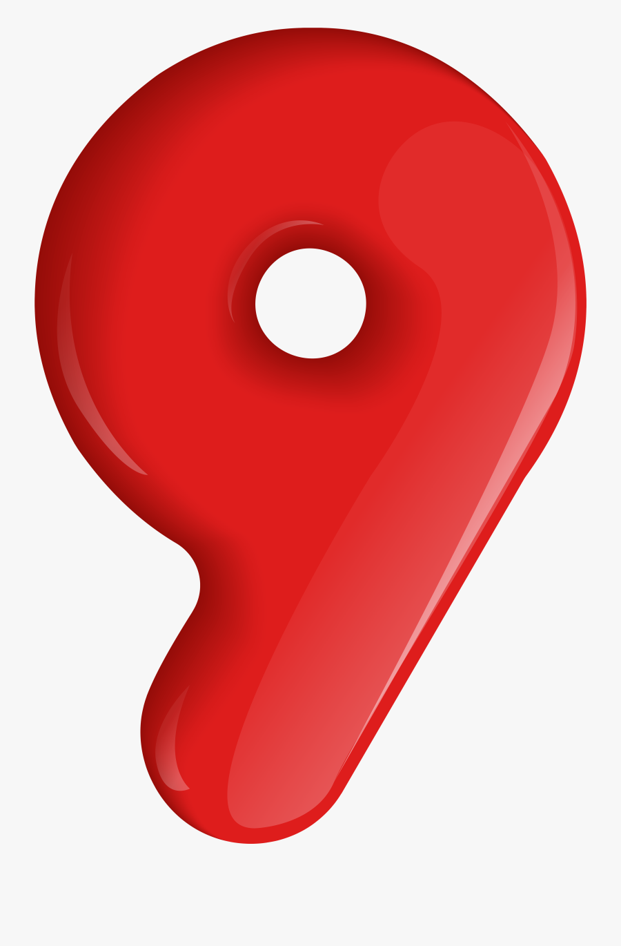 Clipart Border Number - Transparent Red Number, Transparent Clipart