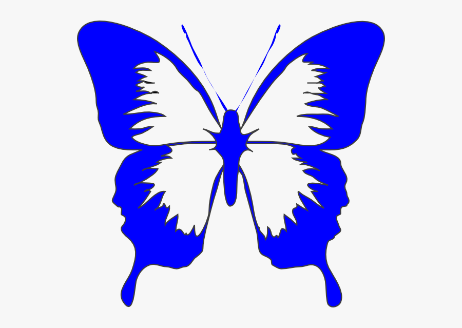 Butterfly Cartoon Black And White, Transparent Clipart