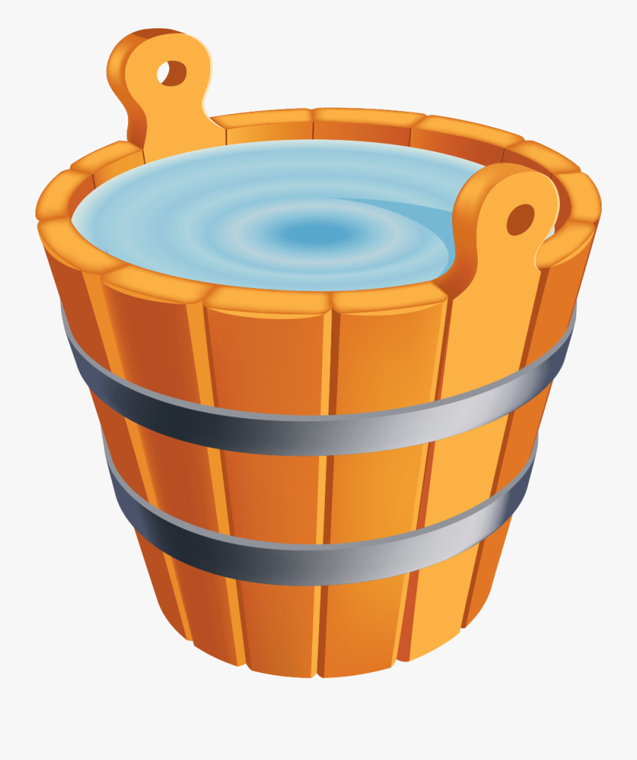 Transparent Bucket Png - Bucket Of Water Clipart, Transparent Clipart