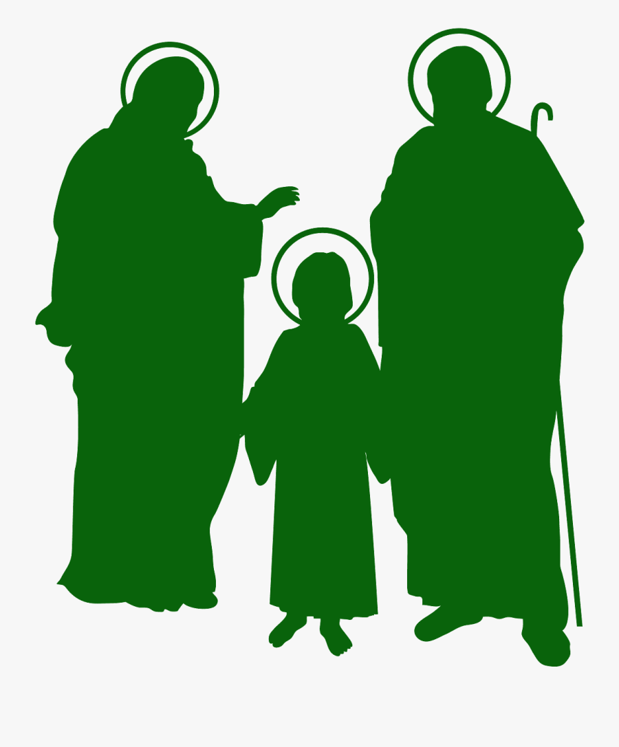 Silhueta Jesus E Maria, Transparent Clipart
