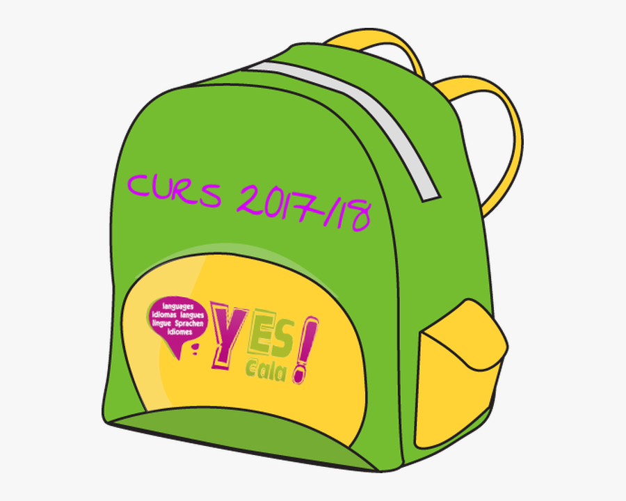 Green School Bag Clipart, Transparent Clipart