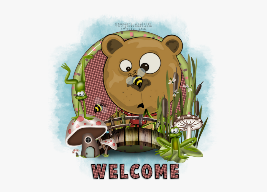 Swbear Welcome - Cartoon, Transparent Clipart