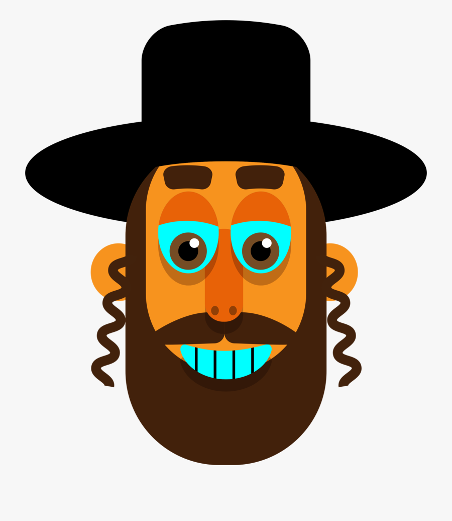 Hasidic Emoji, Transparent Clipart