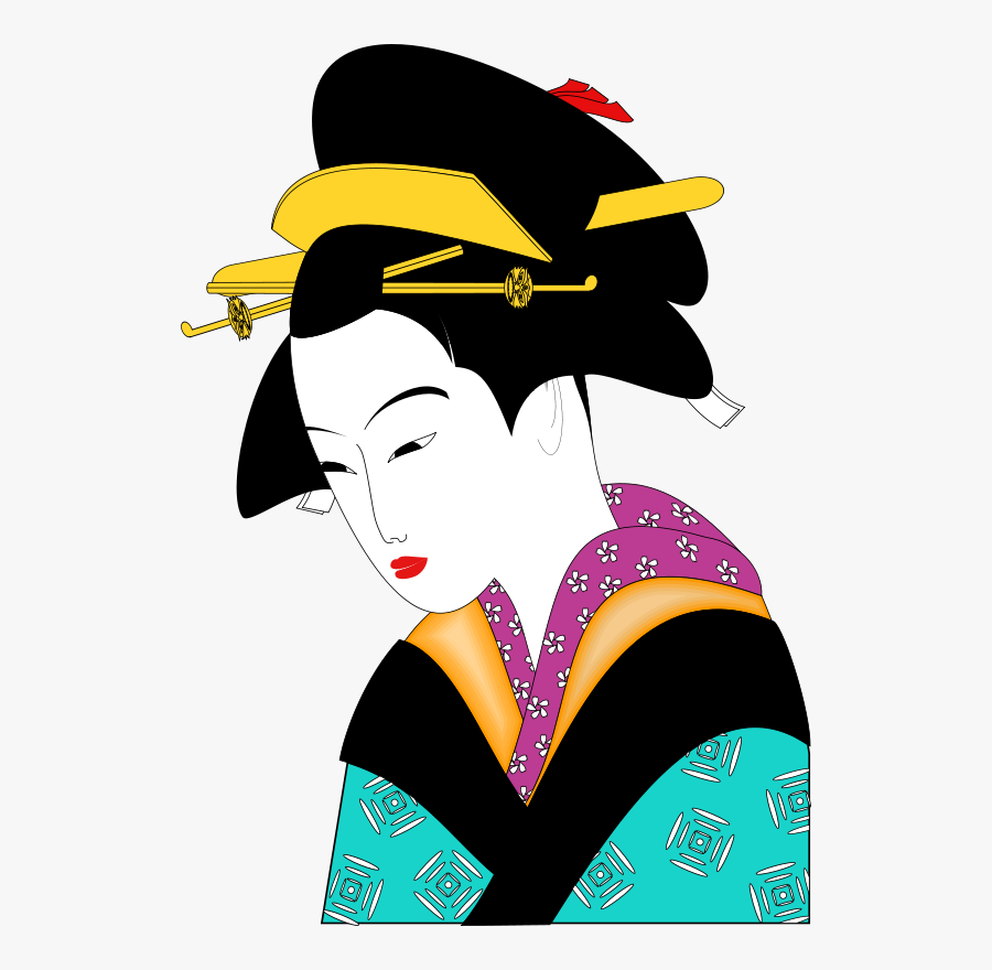 Ancient Japan Women Transparent, Transparent Clipart