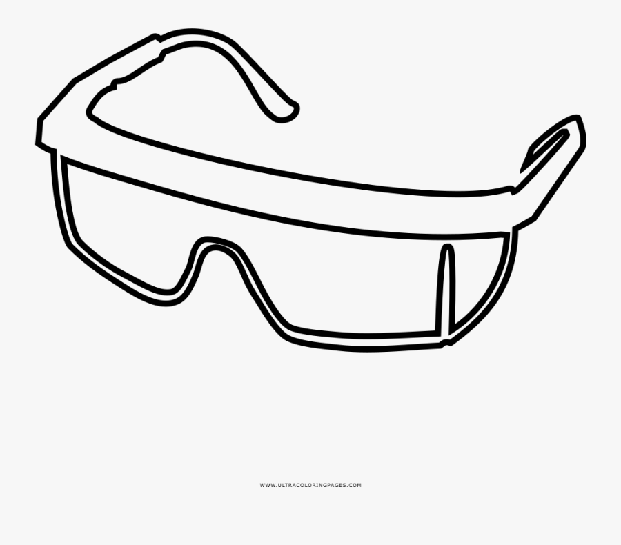 Safety Glasses Coloring Page - Sunglasses Drawing , Free ...
