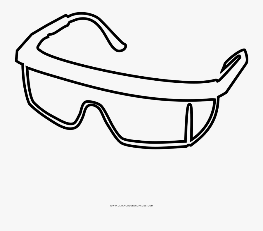 Safety Glasses Coloring Page - Sunglasses Drawing, Transparent Clipart