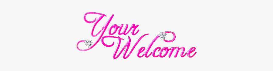 #pink #sticker #yourewelcome - Your Welcome Thank You, Transparent Clipart