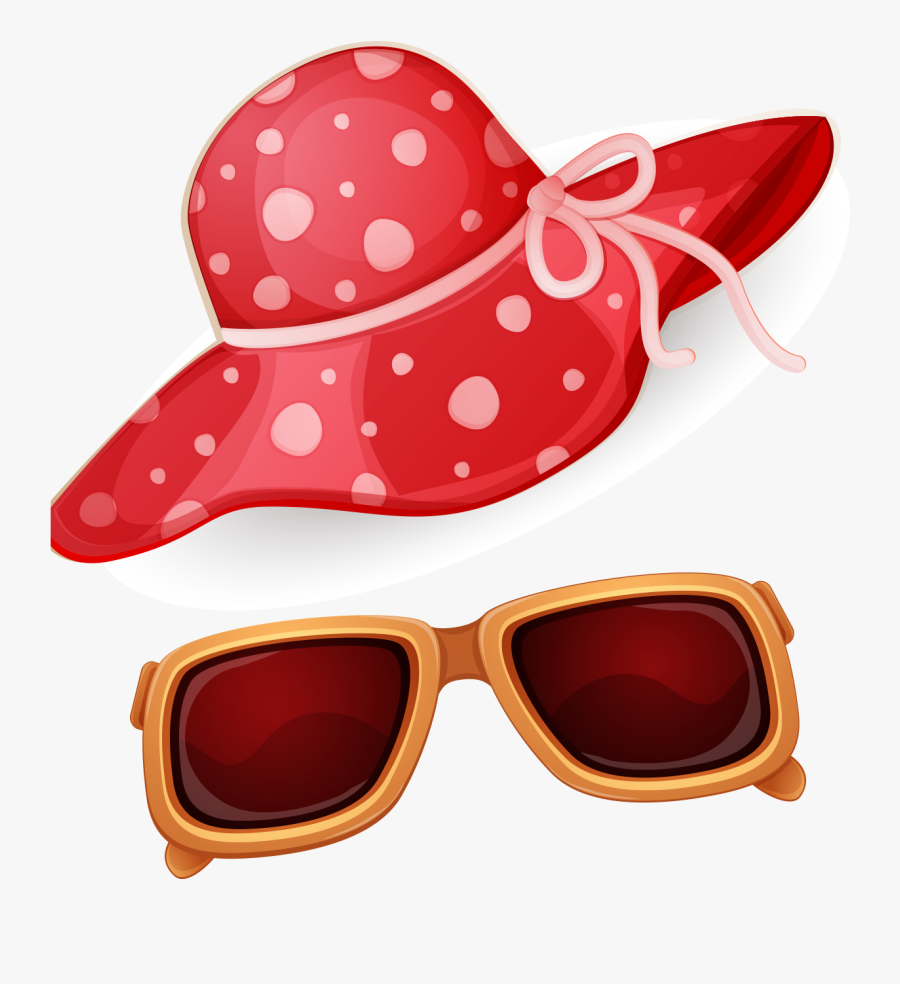 Beach Goggles Sunglasses Seaside Icon Hd Image Free - Hat And Sunglasses Clipart, Transparent Clipart