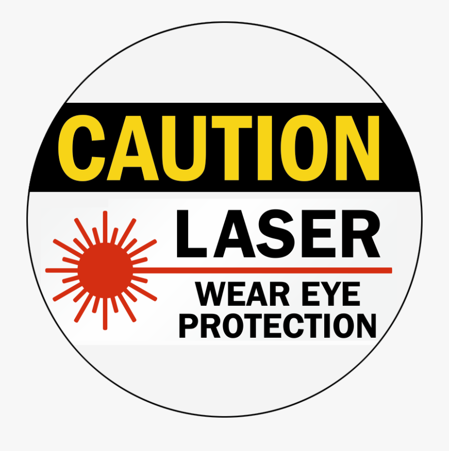 Co2 & Fiber Safety Glasses - Caution Sign, Transparent Clipart