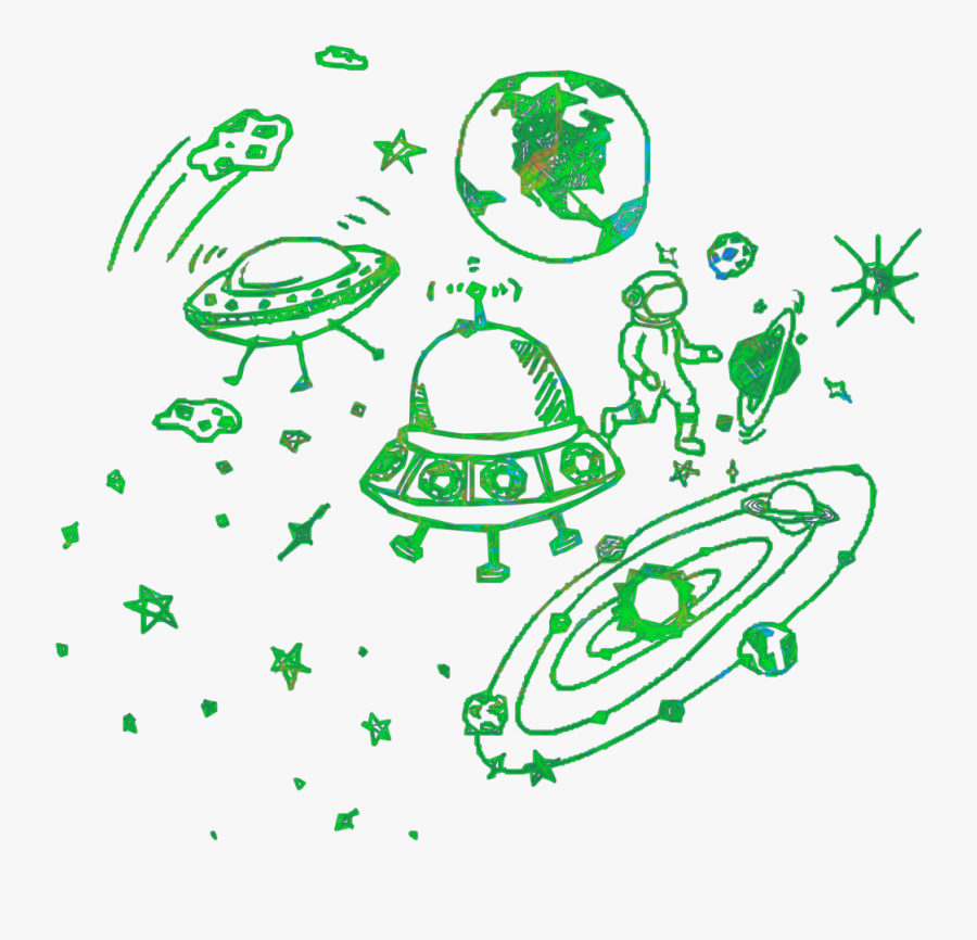 #galaxy #space #alien #planets #saturn #stars #spaceship - Illustration, Transparent Clipart