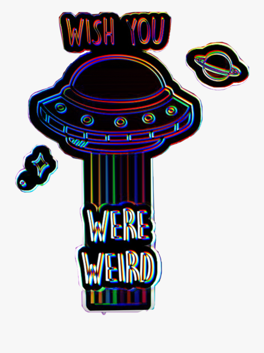 #alien #neon #spaceship #grunge #aesthetic #space #tumblr - Alien Space Aesthetic Transparent, Transparent Clipart