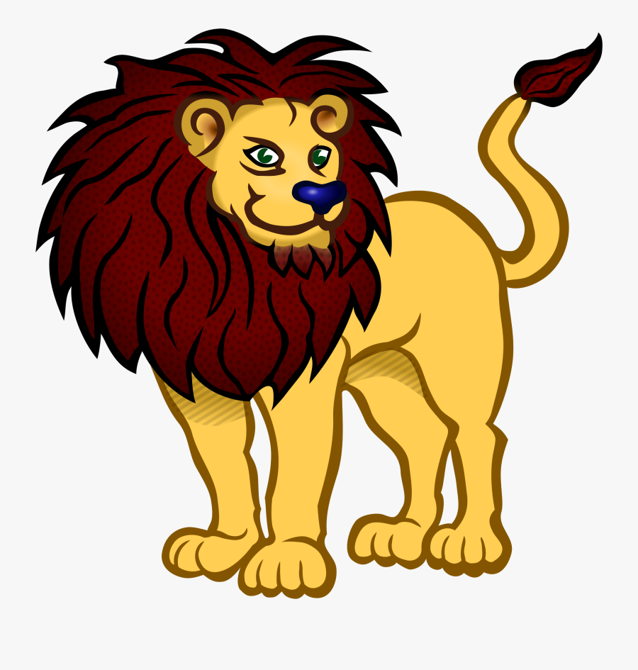 Lions Clipart Colored - Lion Animals Coloring Pages, Transparent Clipart