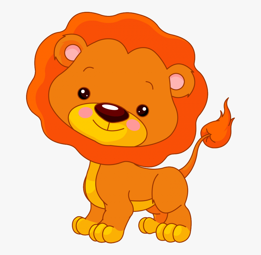 Transparent Baby Lion Clipart - Jungle Animals Cartoons Lion, Transparent Clipart