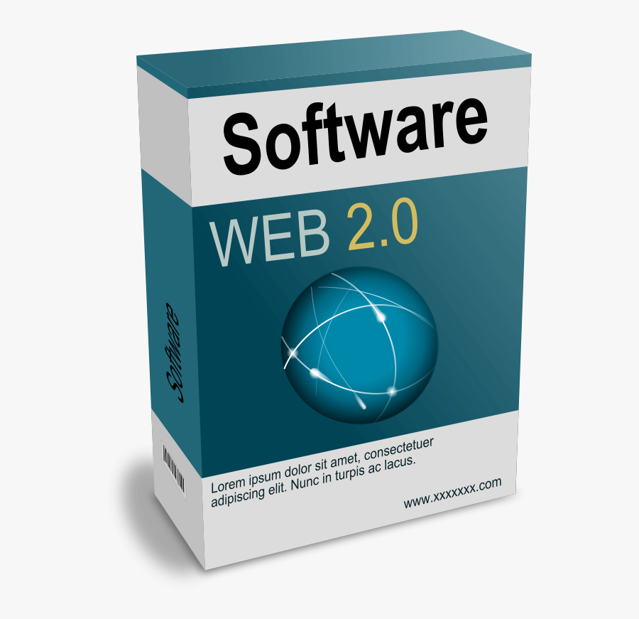 Software Carton Box Web - Web 2.0 Download Software, Transparent Clipart