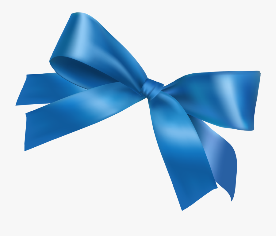 Blue Bow Tie - Blue Ribbon Vector Free Png, Transparent Clipart