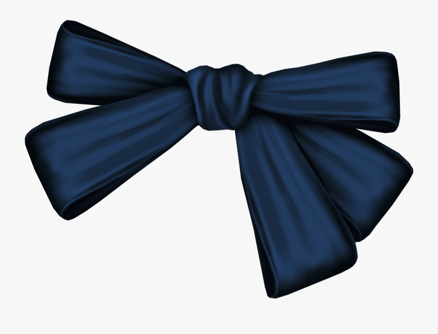 Dark Blue Clipart Bow - Satin, Transparent Clipart