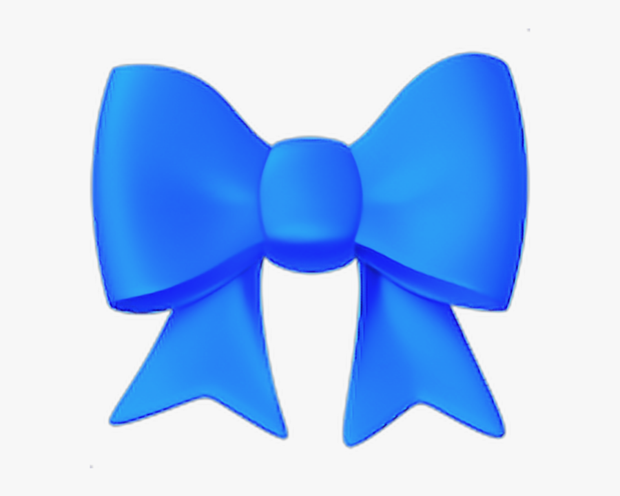 #freetoedit #coloured #blue #bow #emoji #blueemoji - Emoji Bow, Transparent Clipart
