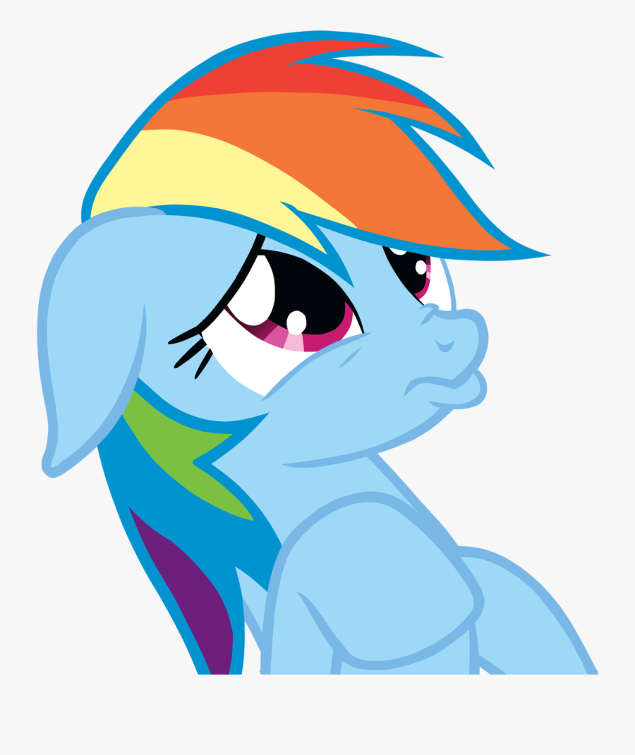 Rainbow Dash Sad Face, Transparent Clipart