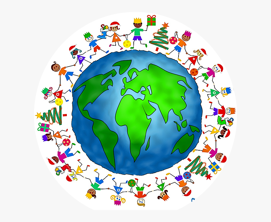 Transparent Kids Thinking Clipart - Christmas Around The World Border, Transparent Clipart