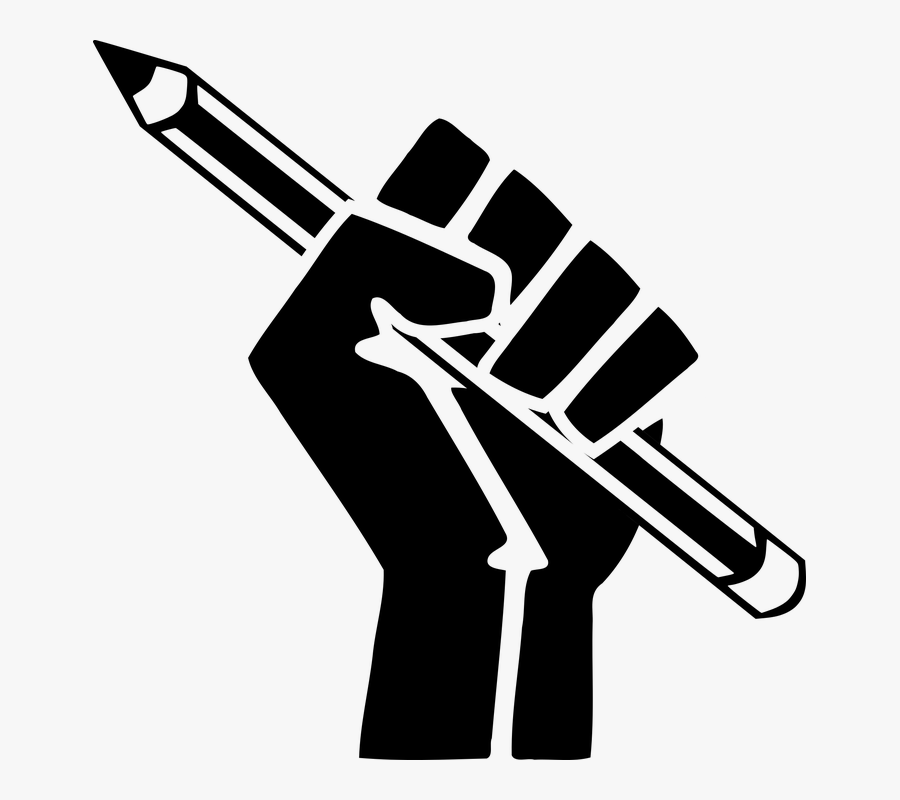 Combat, Faust, Fight, Fist, Kampf, Lotta, Paper Writing - Pen In Hand Logo, Transparent Clipart