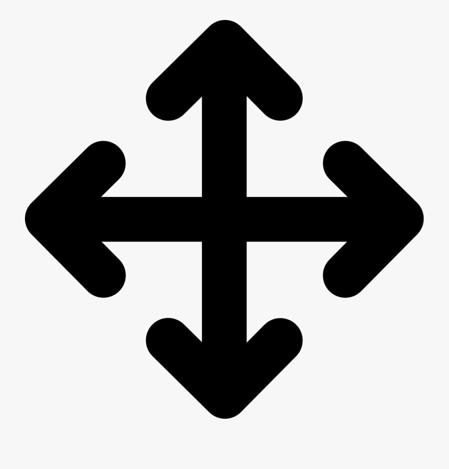 Four Grouped Arrows Button To Move - Chapel Crosspoint, Transparent Clipart