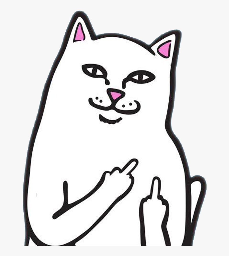 #ripndip #cat #goaway #freetoedit - Cat Fuck You Meme, Transparent Clipart