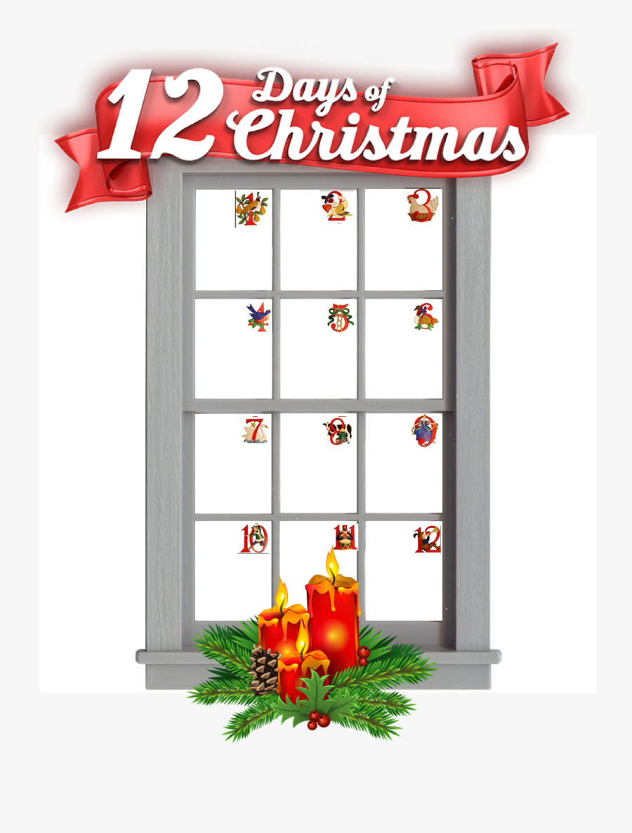Transparent 12 Days Of Christmas Png - White 12 Pane Window, Transparent Clipart