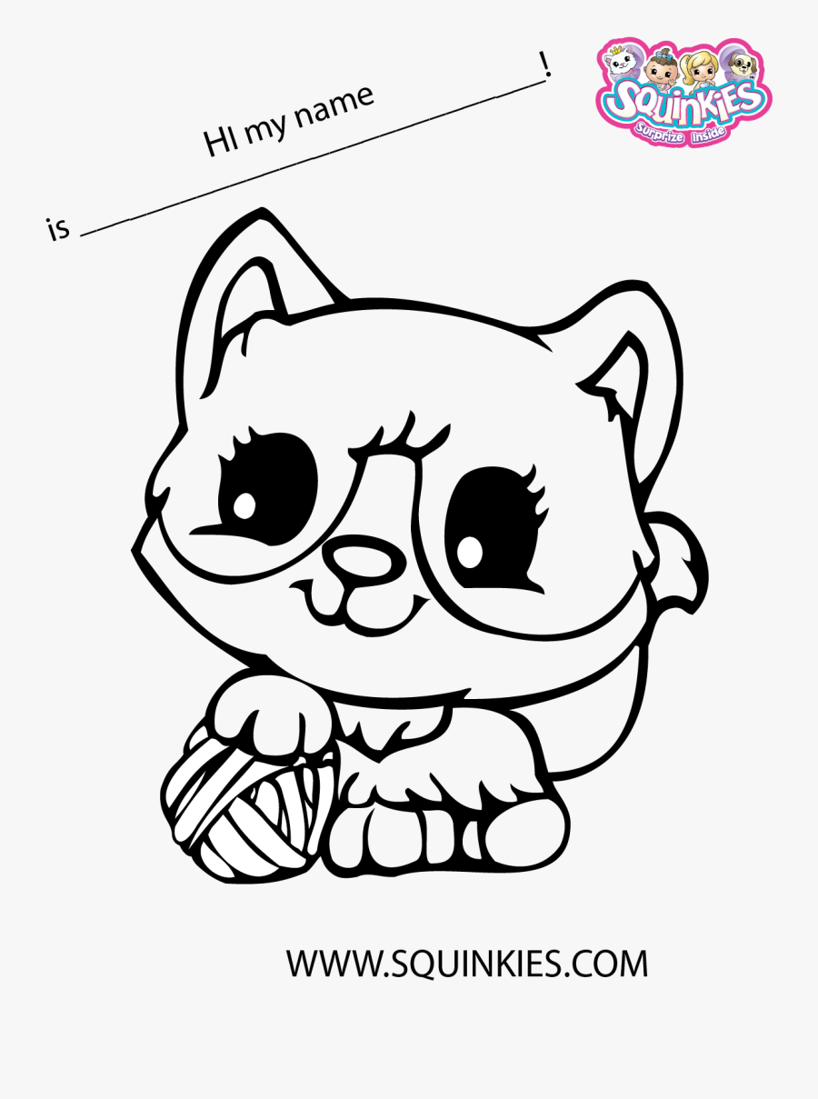 Squinkie Coloring Pages, Transparent Clipart