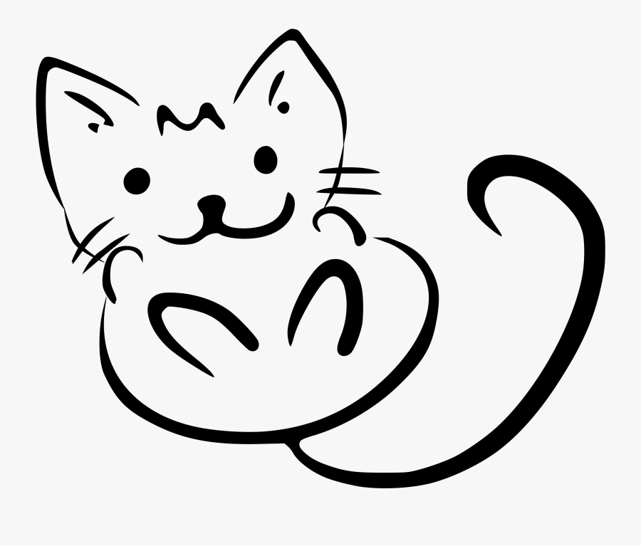 Emotion,love,monochrome Photography - Cat Smiling Clip Art, Transparent Clipart