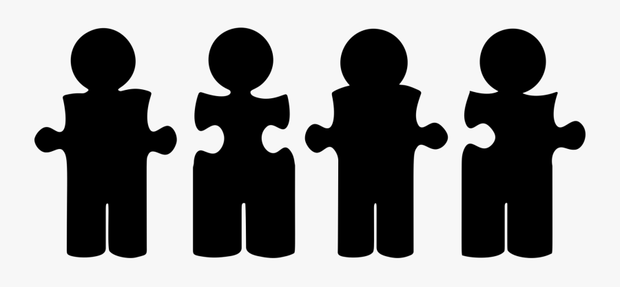Transparent Cooperation Clipart - Puzzle Person Silhouette, Transparent Clipart