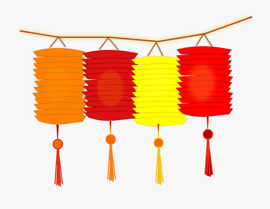 Lanterns Paper Chinese - Lanterne Nouvel An Chinois, Transparent Clipart
