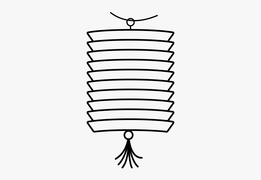 Chinese Lantern Cartoon Black And White, Transparent Clipart
