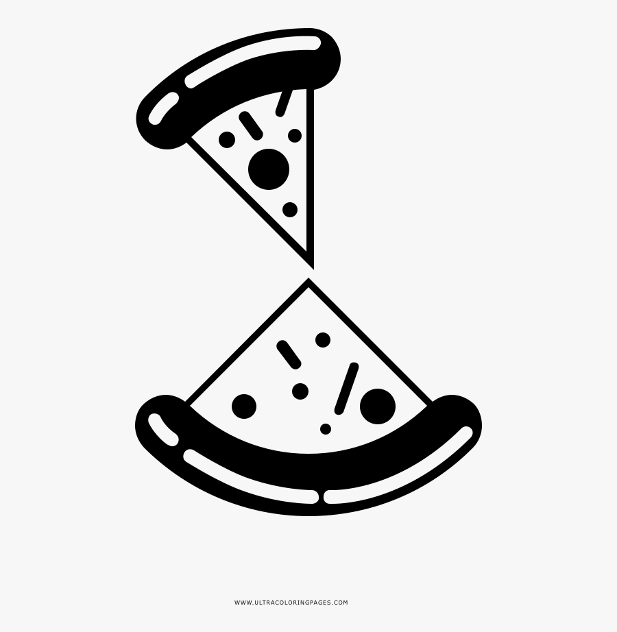 Pizza Slices Coloring Page, Transparent Clipart