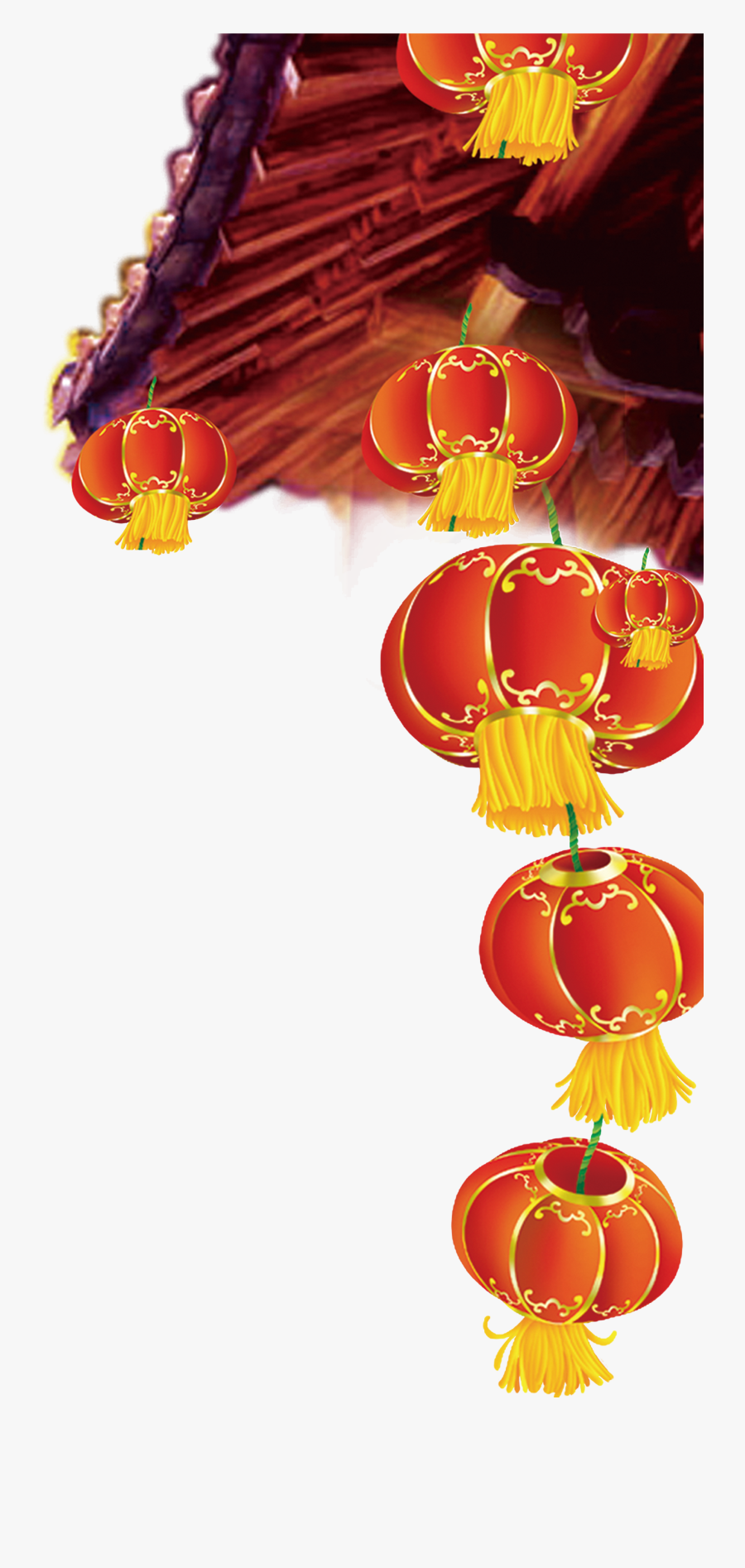 Eaves Chinese Poster Under Years Year The Clipart - Transparent Chinese Lantern Png, Transparent Clipart